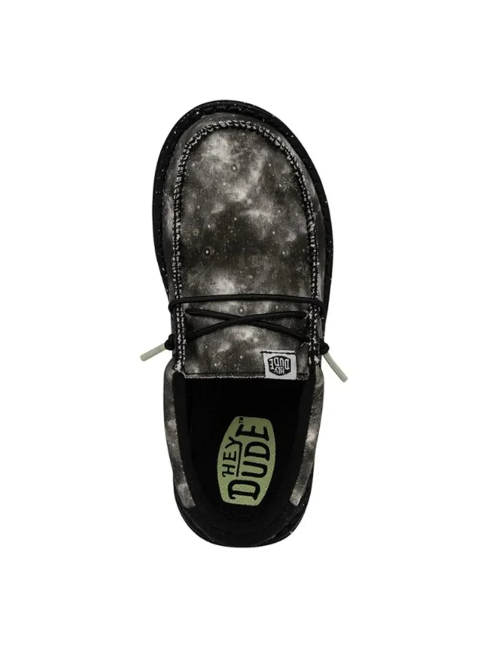 Hey Dude Youth Wally Galaxy Black Glow in the dark Y14 US Brand new with tags.